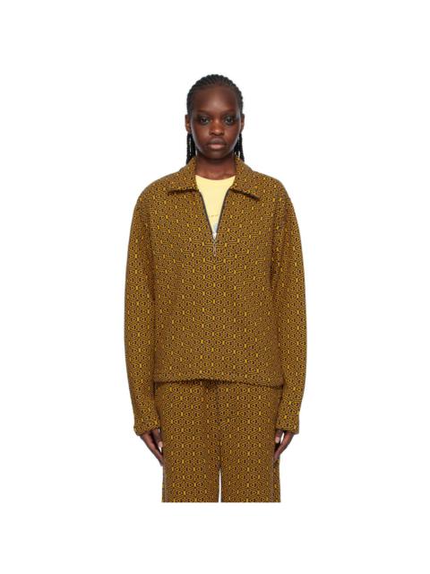 BODE Yellow & Navy Crescent Sweater
