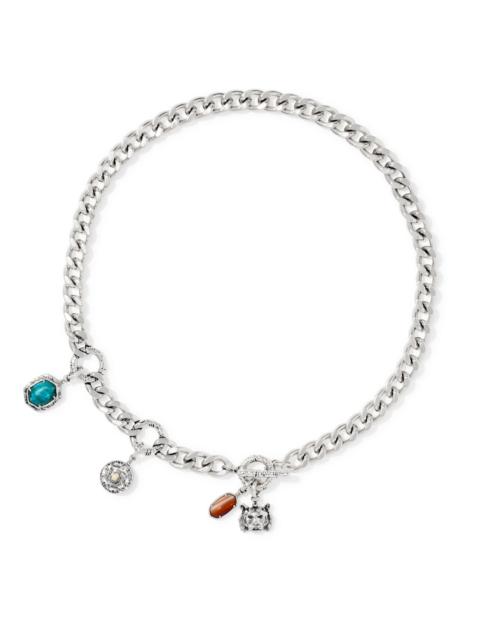 KENDRA SCOTT Raina Vintage Silver Charm Necklace