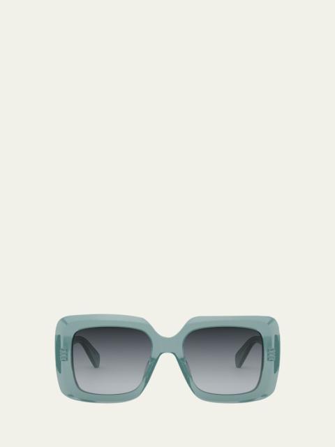 CELINE Bold 3 Dots Acetate Square Sunglasses