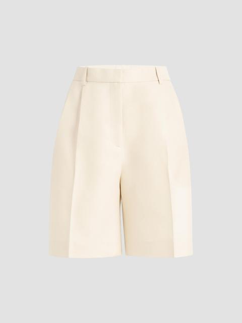 KHAITE Women's Auggie Wool-Silk Shorts - Ivory Glow