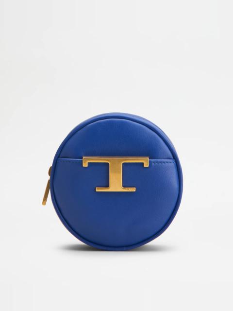 Tod's TIMELESS COIN PURSE IN LEATHER - BLUE