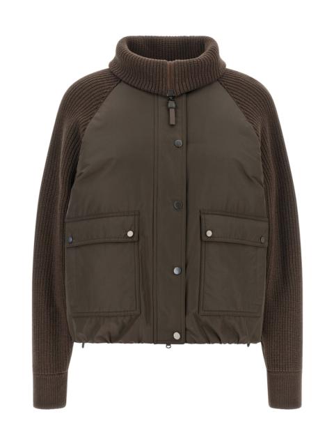 Brunello Cucinelli Knit Insert Down Jacket