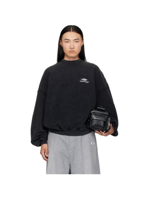 BALENCIAGA Black Inside Out Sweatshirt
