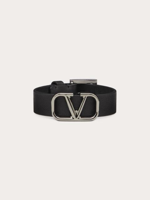 Valentino VLogo Signature Leather Bracelet