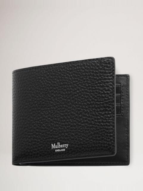 Mulberry 8 Card Wallet Black Small Classic Grain