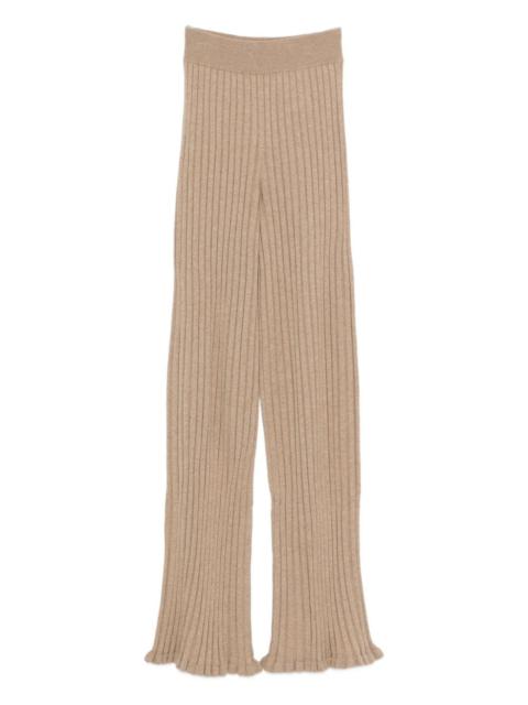 LISA YANG ribbed flared trousers