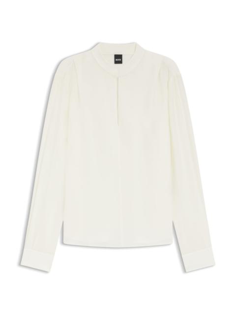 BOSS RELAXED-FIT BLOUSE IN SANDWASHED SILK