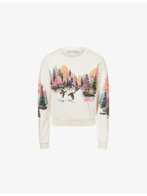 MOTHER The Camper Graphic Print Cotton Sweatshirt