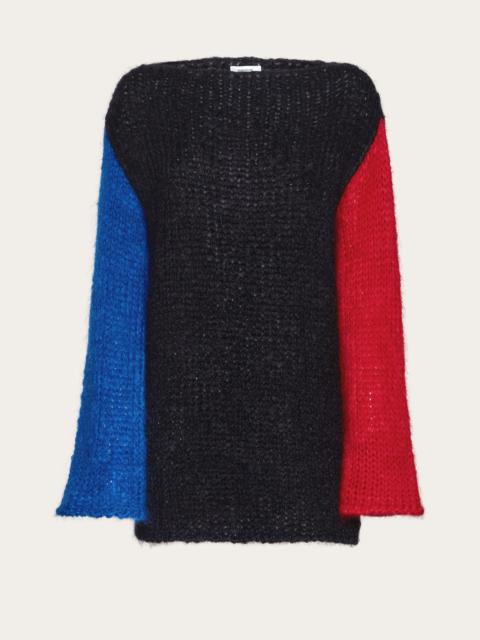 FERRAGAMO Color block sleeve sweater