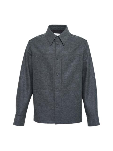 Jil Sander Wool Melton Long Sleeve Shirt