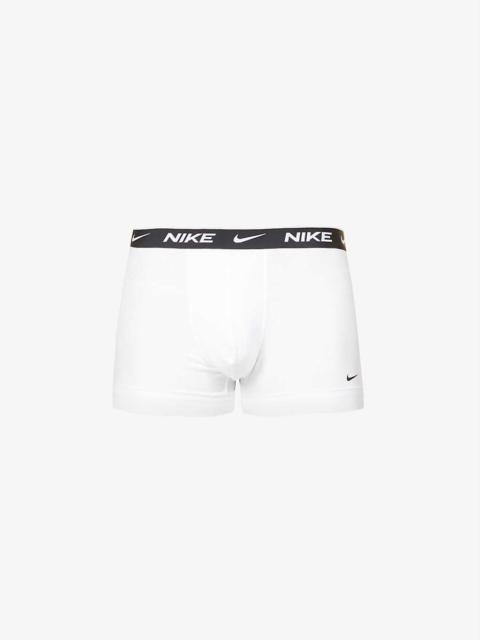 Nike Pack of three branded regular-fit stretch-cotton trunks
