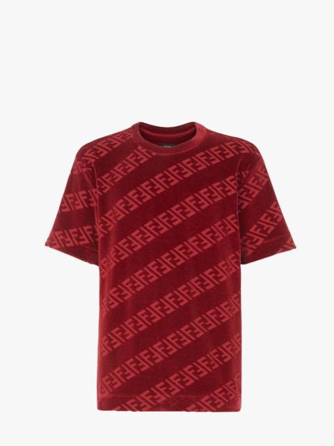 FENDI Red chenille T-shirt