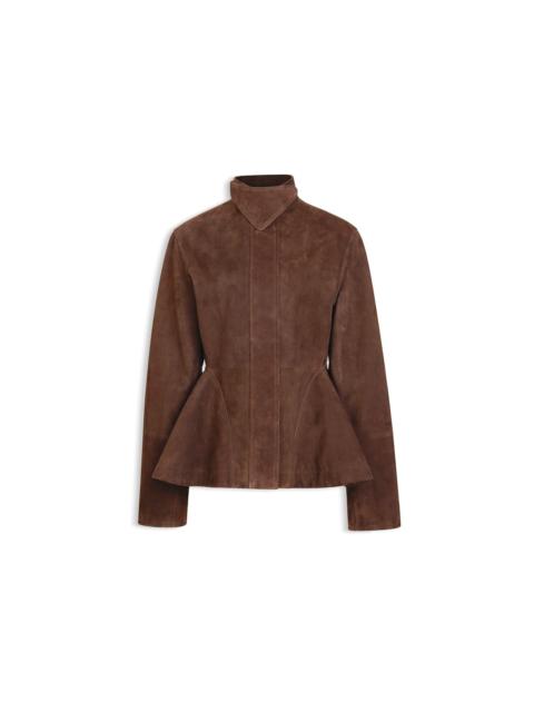 Alaïa SUEDE GOATSKIN PEPLUM JACKET