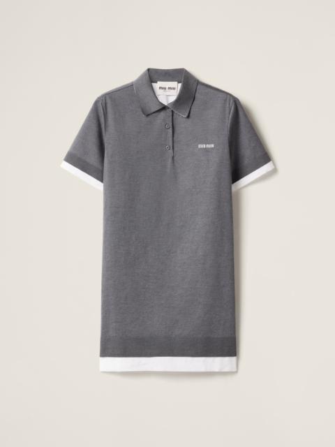 Miu Miu Knit and poplin mini-dress