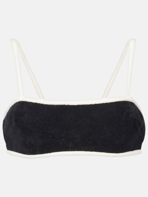 ADRIANA DEGREAS Cotton-blend terry top