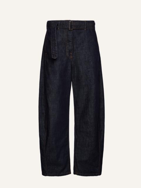 MAGDA BUTRYM Belted loose fit denim in navy