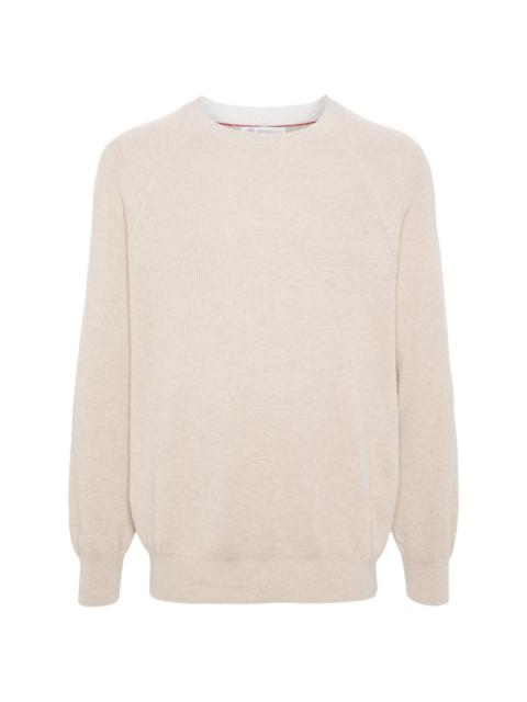 crew-neck cotton jumper