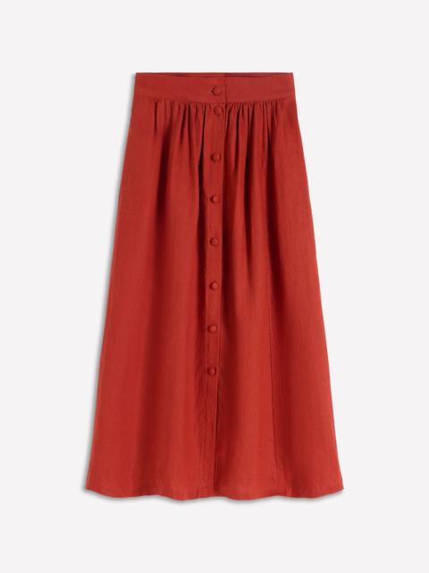 BODEN Emma Linen Maxi Skirt-Burnt Orange