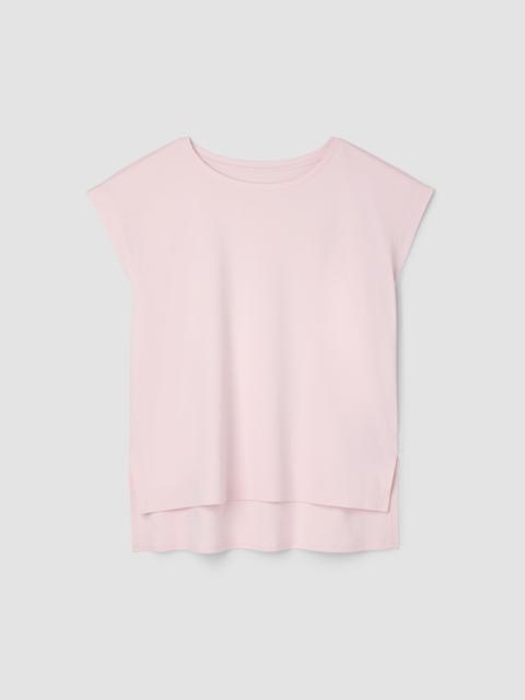 EILEEN FISHER Organic Cotton Interlock Jewel Neck Sleep Tee