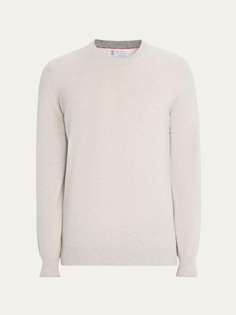 Brunello Cucinelli 남자의 캐시미어 Crewneck 스웨터