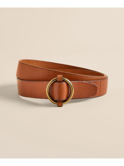 Brooks Brothers Leather Round Buckle Belt
