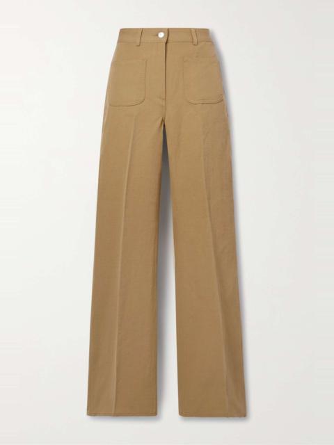 Loro Piana Danbeth linen and cotton-blend canvas straight-leg pants
