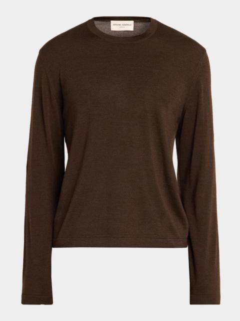 OFFICINE GÉNÉRALE Men's Wool Knit Crewneck Sweater