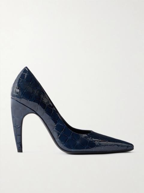 JUDE Fame Croc-effect Leather Pumps