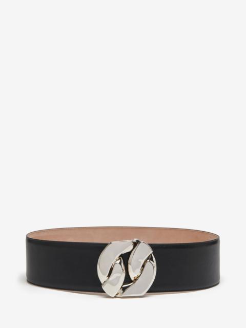 Alexander McQueen Women's Chain Link Waist Belt in Black