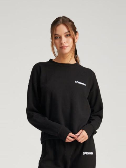 SPRWMN BLACK LOGO SWEATSHIRT