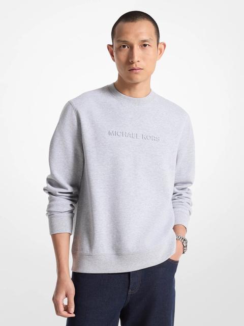 MICHAEL KORS Logo Embossed Cotton Blend Sweater