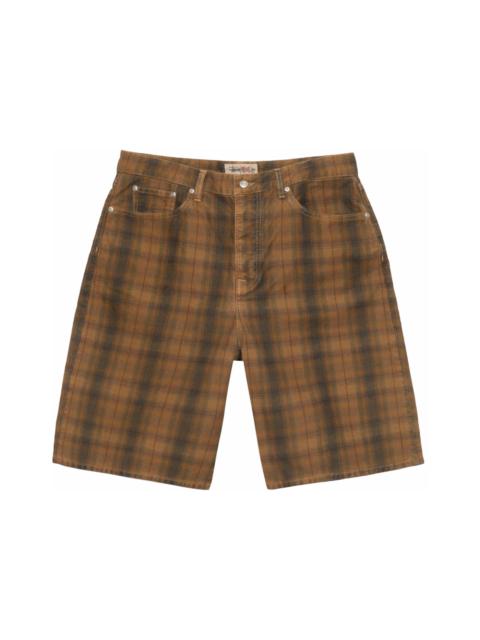 Stüssy Stussy Big Ol' Canvas Plaid Short Brown