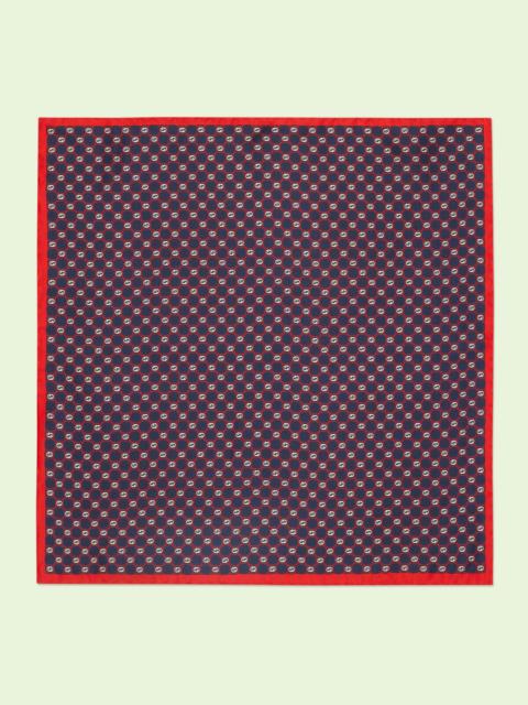 GUCCI Interlocking G print silk pocket square