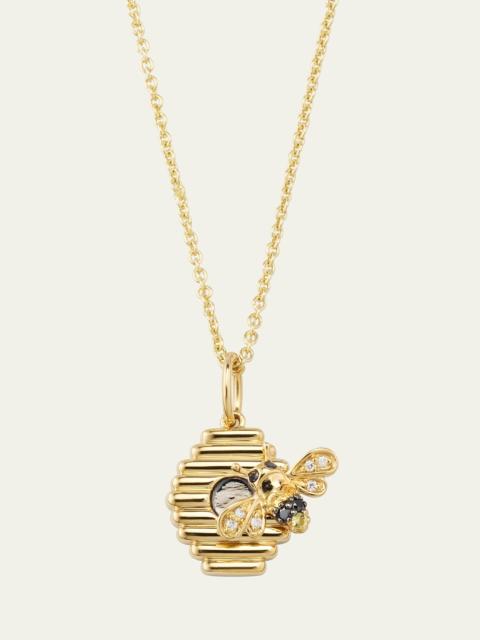 SYDNEY EVAN 14K Yellow Gold Beehive Charm Necklace