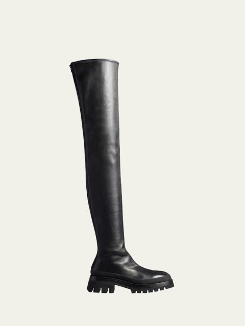 KHAITE Fallon Leather Over-The-Knee Boots