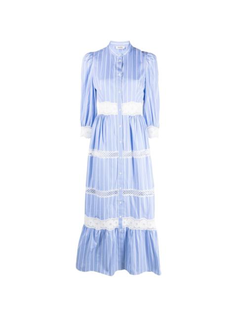 Sandro floral-lace cotton maxi dress