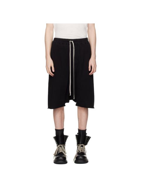 Rick Owens DRKSHDW Black Temple Drawstring Pods Shorts