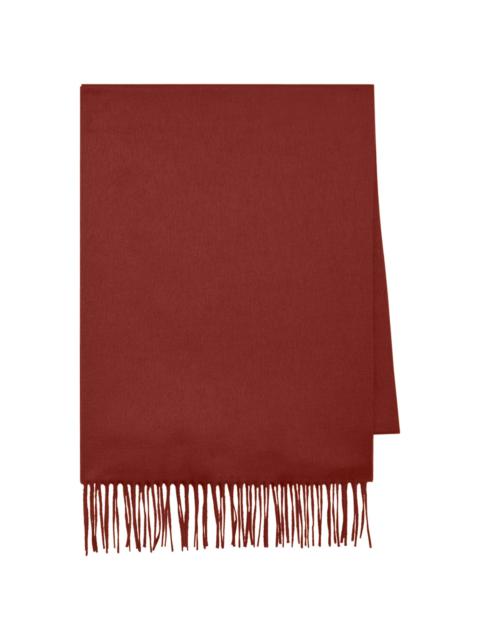 GABRIELA HEARST Blaine Fringe Scarf in Burnt Sienna Brushed Silk Cashmere