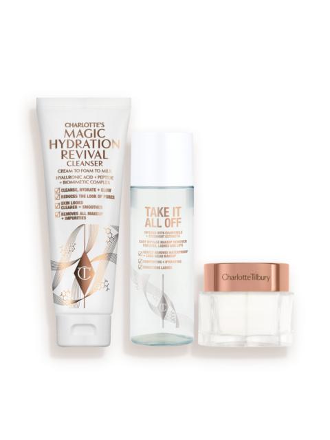 Charlotte Tilbury CLEANSE, TAKE IT ALL OFF & GLOW SET SKINCARE KIT