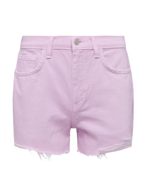L'AGENCE Beck Raw-Hem Denim Short