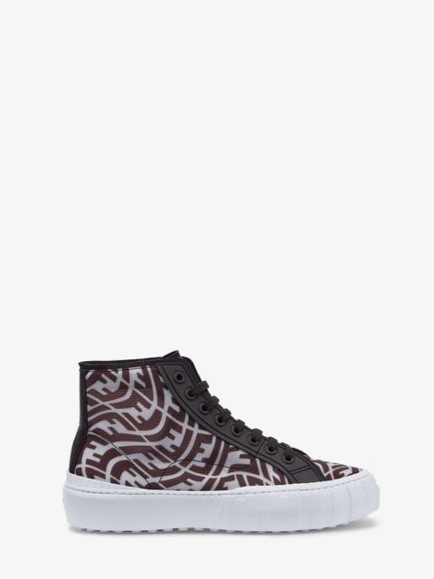 FENDI Transparent tech fabric high-tops