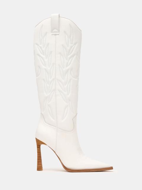 STEVE MADDEN KINZEE WHITE LEATHER