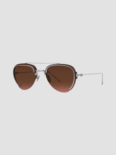 Loewe Men's x Matsuda 55MM Aviator Sunglasses - Silver Brown