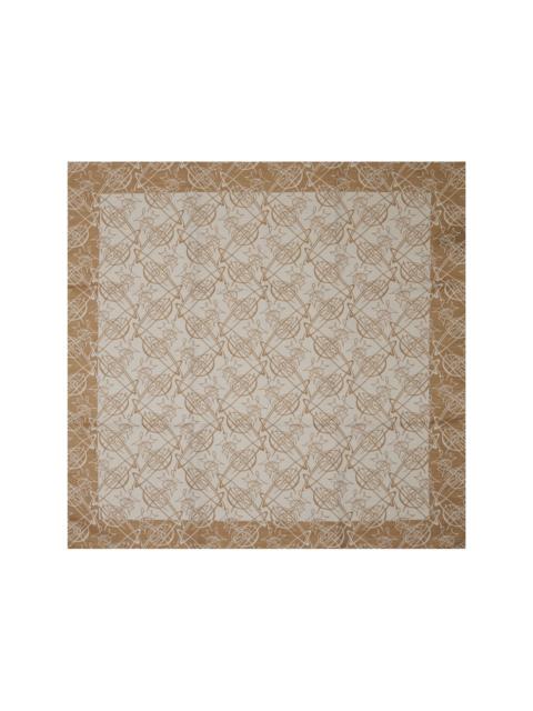 Vivienne Westwood Beige Graffiti Orb Scarf