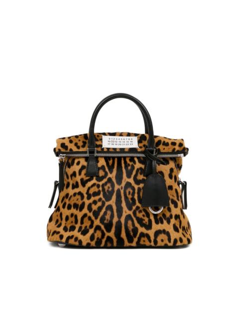 Maison Margiela 5AC leopard calf-hair mini bag
