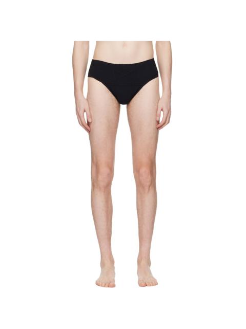 Rick Owens Black Temple Penta Swim Briefs
