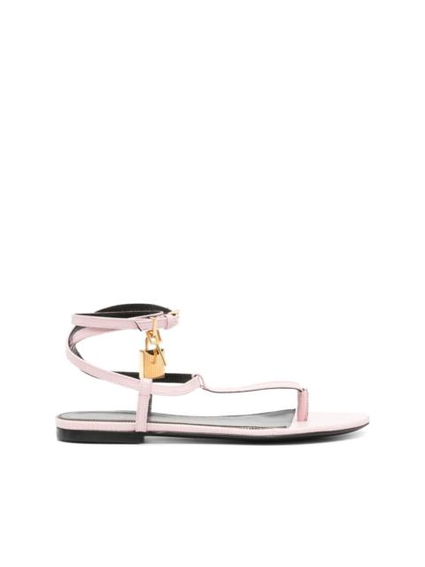 TOM FORD padlock-detail leather sandals
