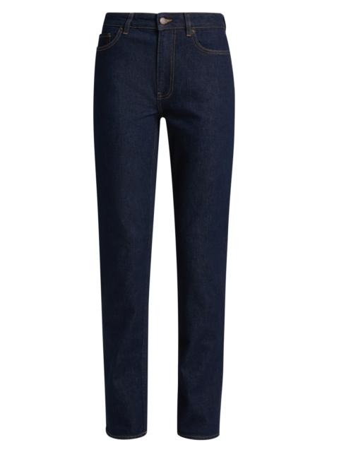 BLK DNM Women's High-Rise Silm-Straight Jeans - Blue Rinse