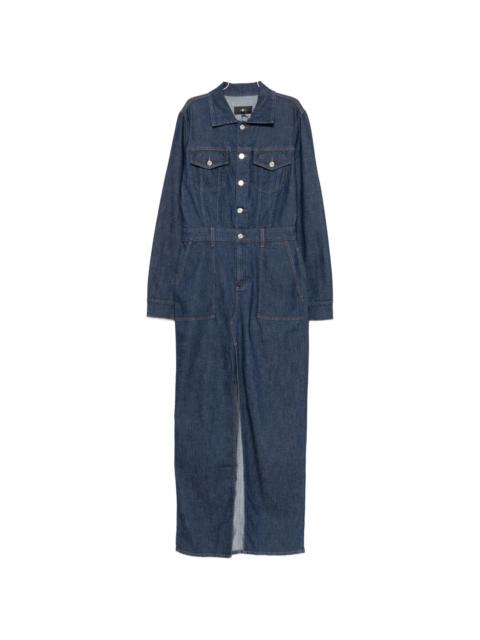 7 For All Mankind 7 For All Mankind Utility Front-slit Maxi Denim Dress
