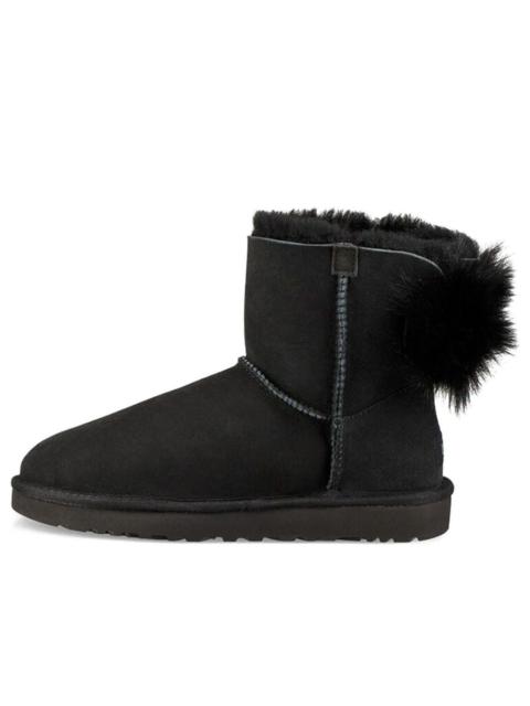UGG (WMNS) UGG Fluff Bow Mini Fleece Lined Black 1094967-BLK